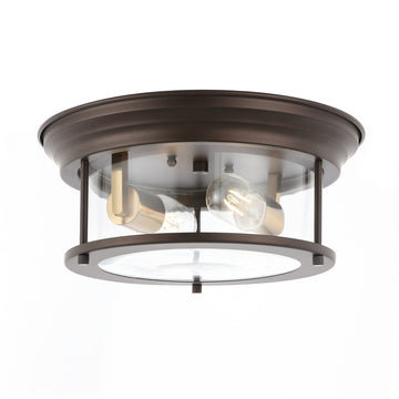 Lauren 13.25" Metal/Glass LED Flush Mount